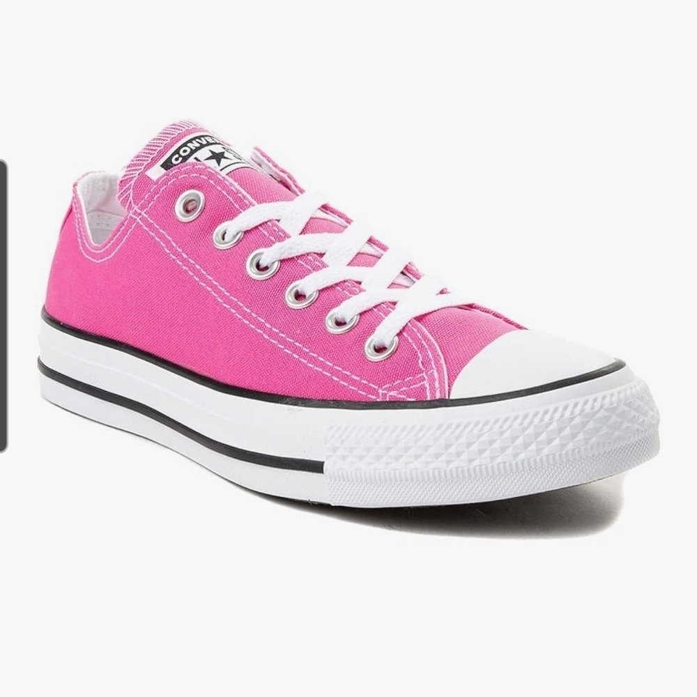 Converse All Star Low Top Sneakers - Pink with White
